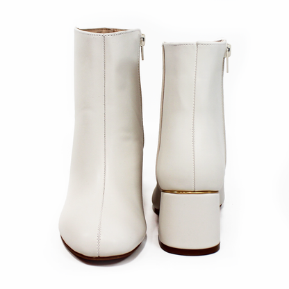 Botin de Vestir Late con Tacón Bajito con Detalle Dorado de Dama LADY PAULINA