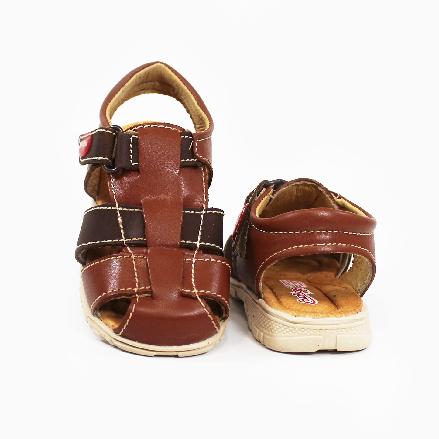Sandalia para Niño Café con Velcro RUDITOS