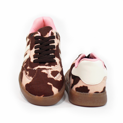 Tenis Sneaker Vaca Print dupe Samba de Dama TACZA