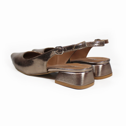 Zapatilla Puntal Slingback de Piel Seda ANTONIE