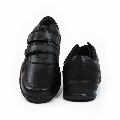 Zapato Escolar Negro con Doble Velcro Juvenil NEVADA