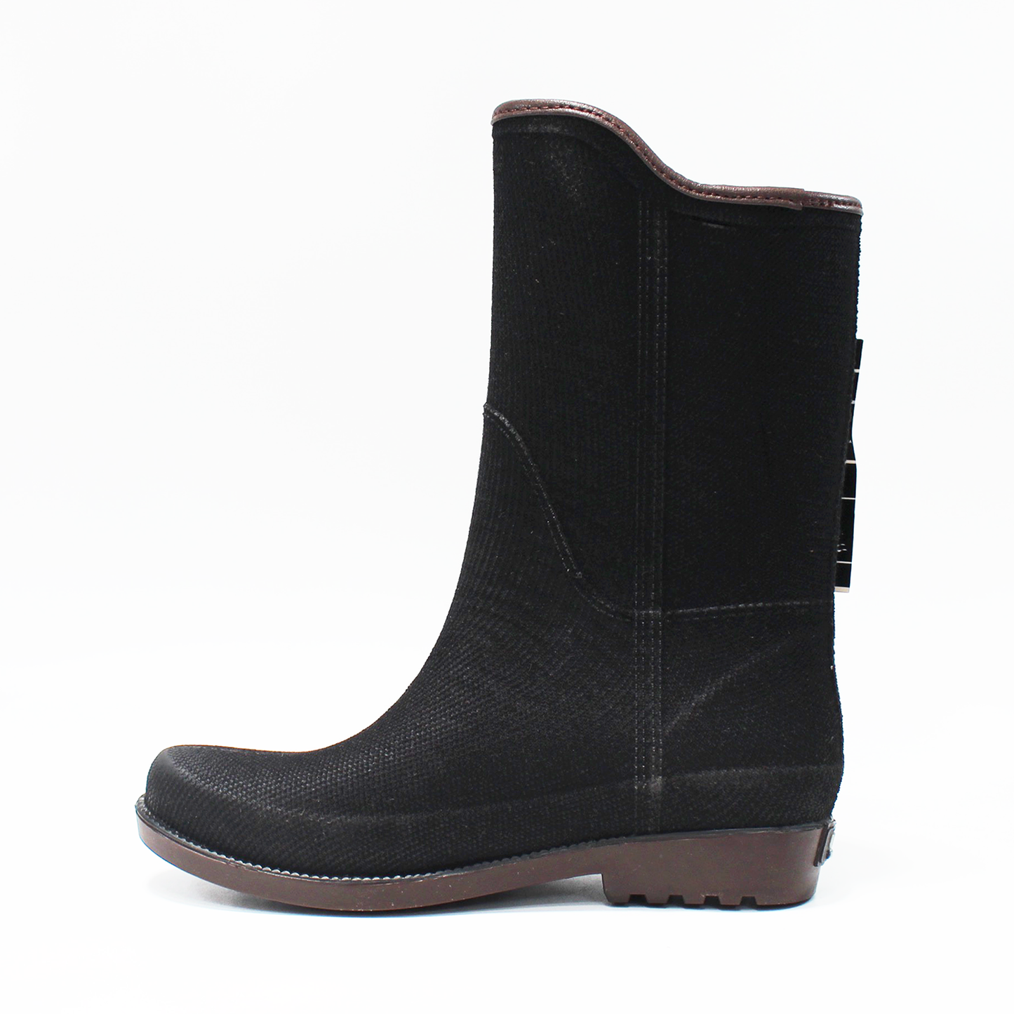 Bota de Lluvia Negro Textil de Dama ULAN