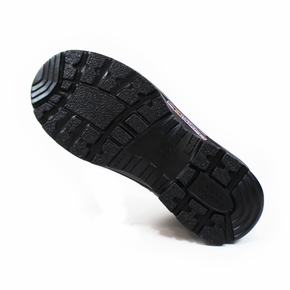 Bota de Trabajo para Mujer Working Negra con Casco de Policarbonato y cintas Rosas DISCOVERY