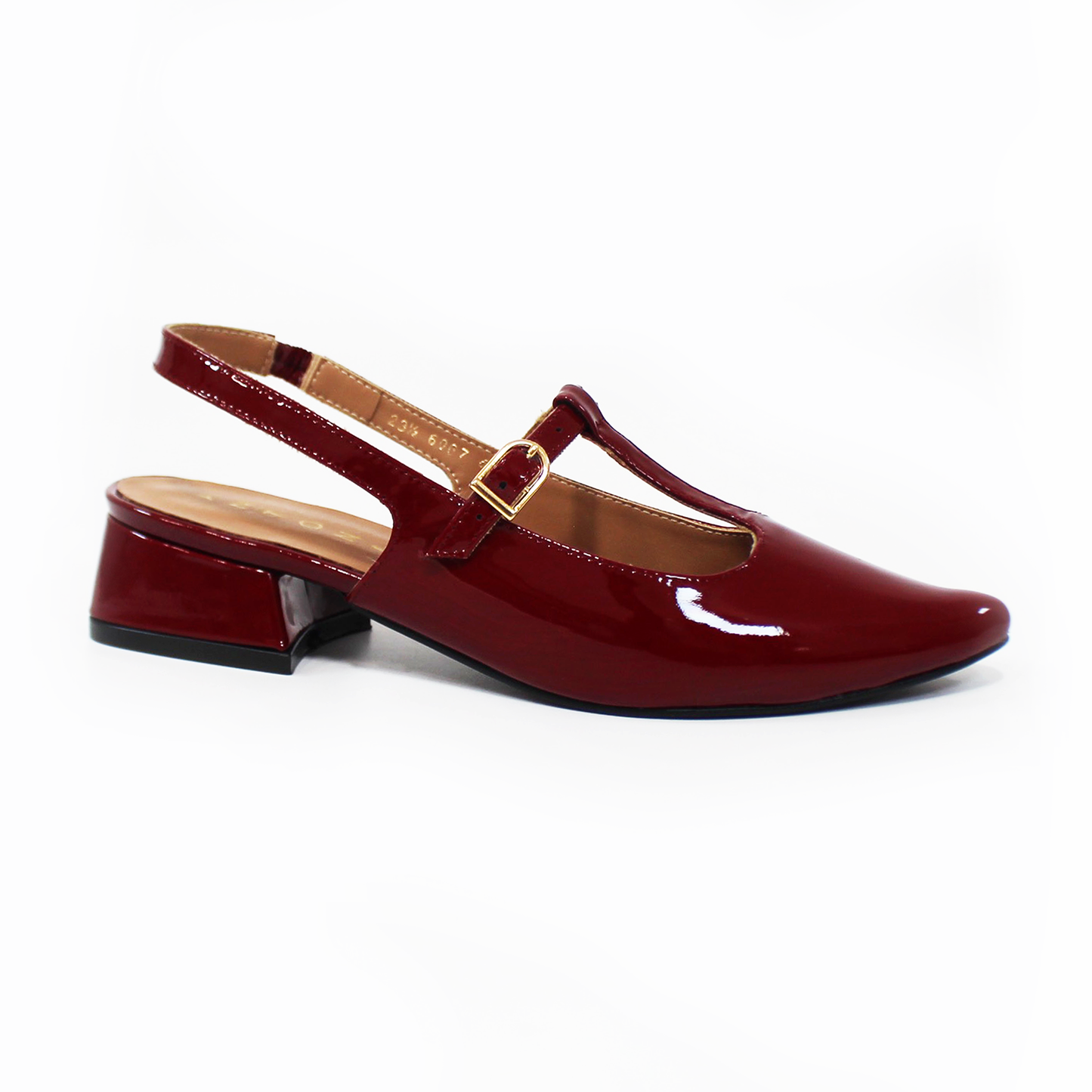 Zapatilla Mary Jane Puntal Destalonada Vino Charol de Dama ANTONIE