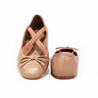 Flat Balerina Maquillaje con Elásticos Cruzados en Empeine de Dama SENTIES