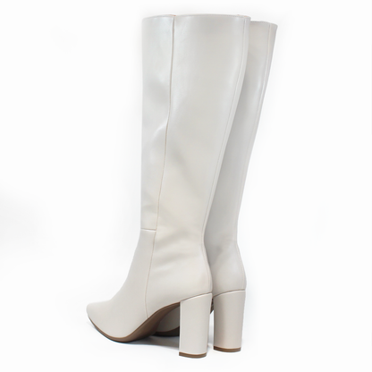 Bota Alta de Vestir Puntal Late con Cinto y Cierre lateral LADY PAULINA