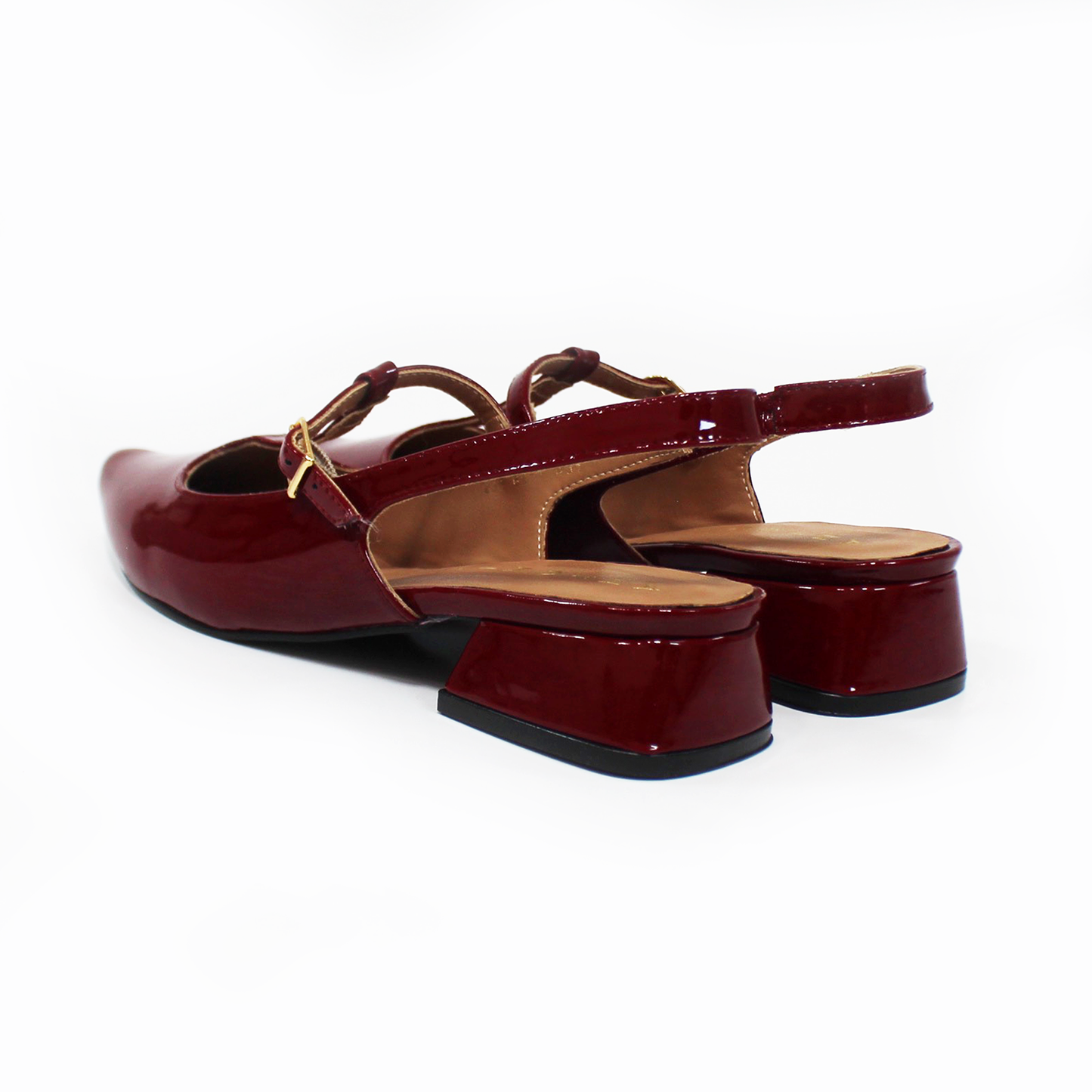 Zapatilla Mary Jane Puntal Destalonada Vino Charol de Dama ANTONIE