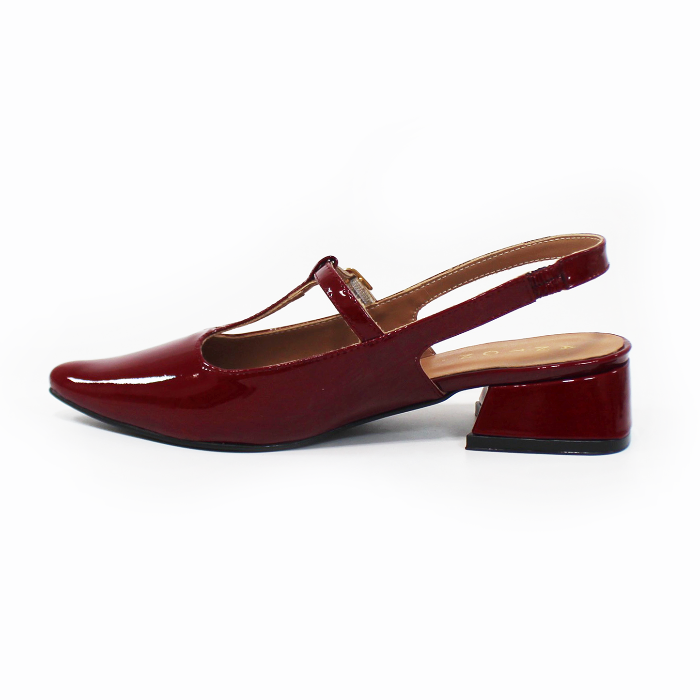 Zapatilla Mary Jane Puntal Destalonada Vino Charol de Dama ANTONIE