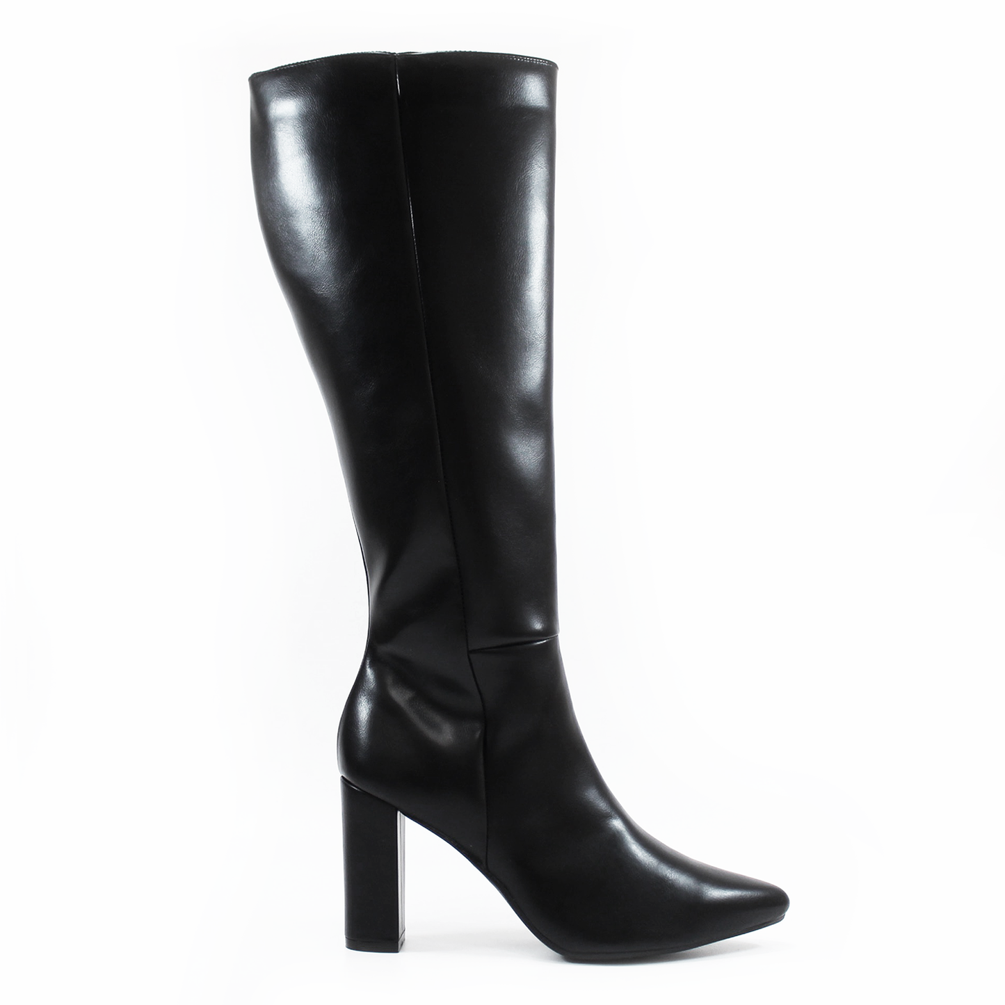 Bota Alta de Vestir Puntal Negro con Cierre lateral LADY PAULINA