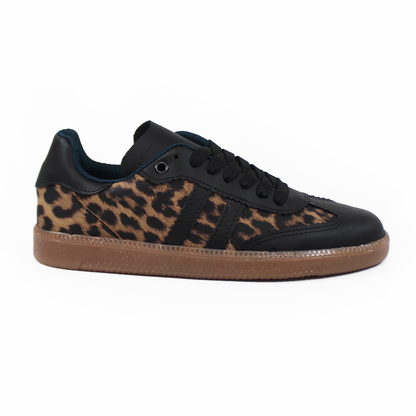 Sneaker Negro Leopard Print dupe Samba de Dama TACZA