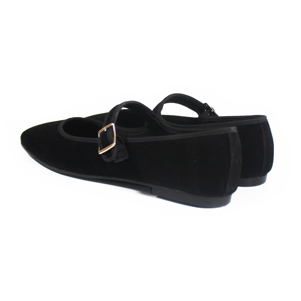 Flat Mary Jane Negro Ante con Confort LADY PAULINA