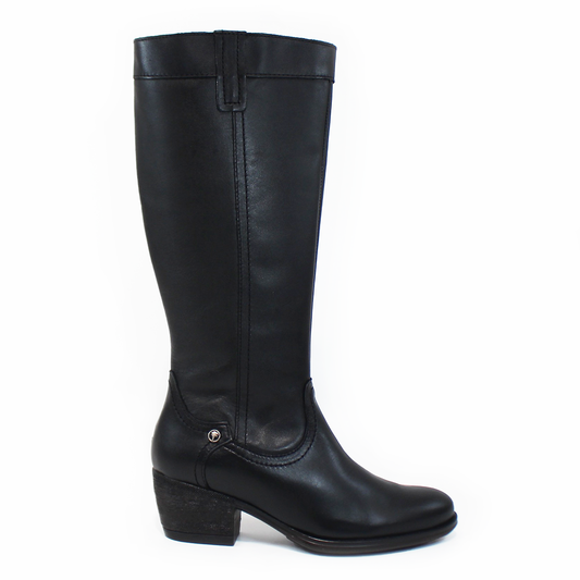Bota Vaquera Estilo Campera Negra de Piel de Dama VERDE TABACO