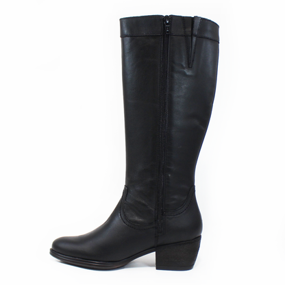 Bota Vaquera Estilo Campera Negra de Piel de Dama VERDE TABACO