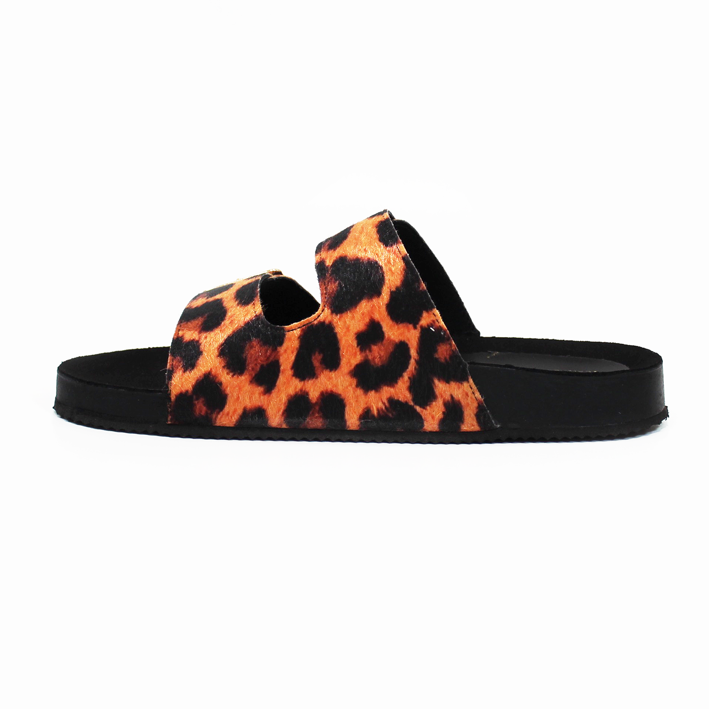 Sandalias de Piso Doble Hebilla Animal Print de Dama TACZA