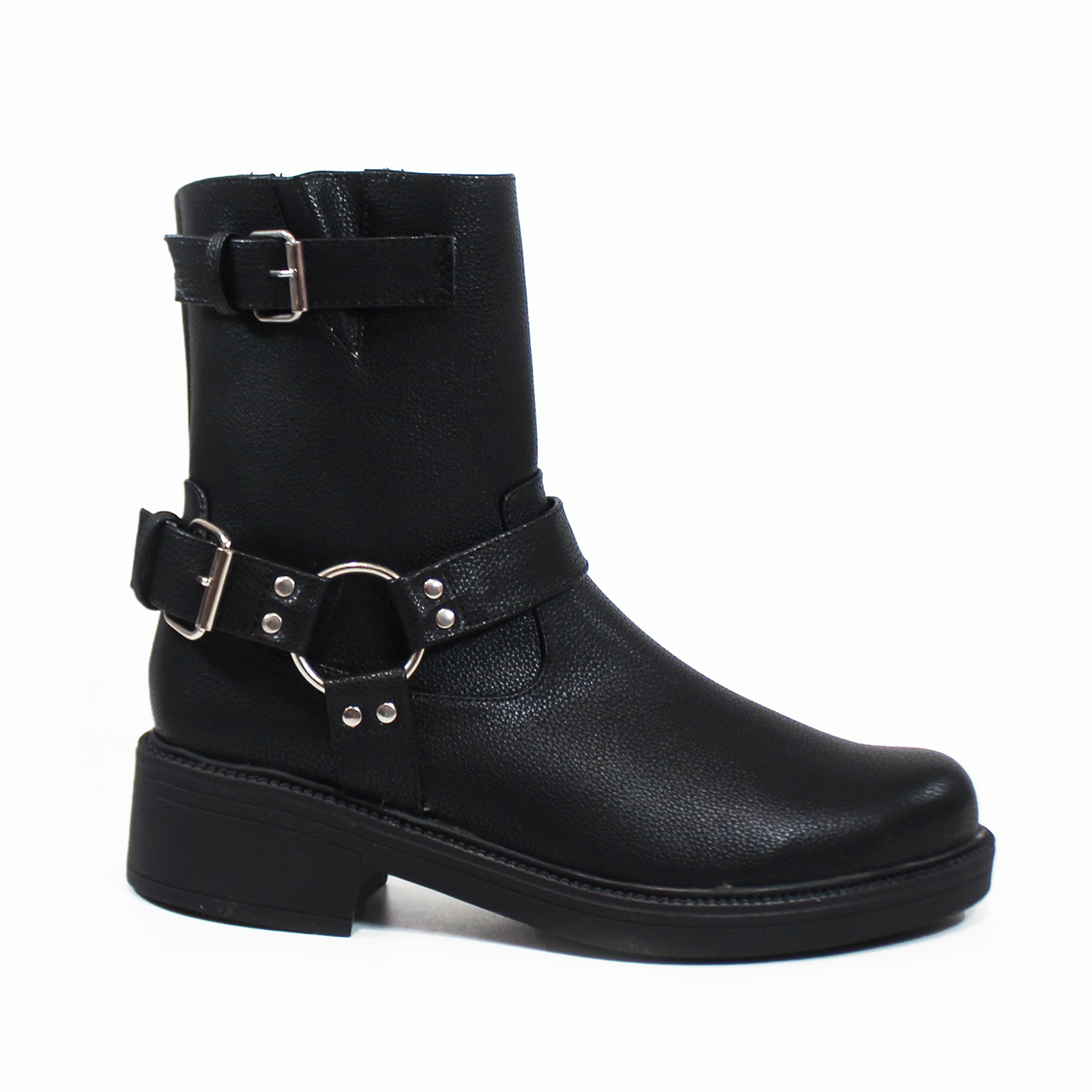 Bota Biker Negro Semipiel de Dama SENTIES