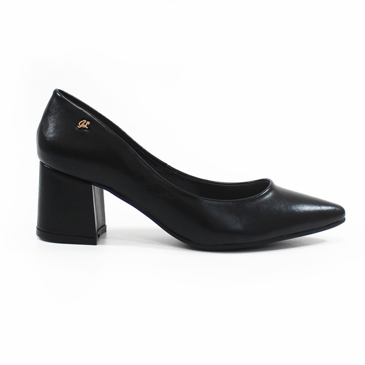 Zapatilla Tacón Bajo Cuadrado Negro con Memory Foam de Dama G.LOREN