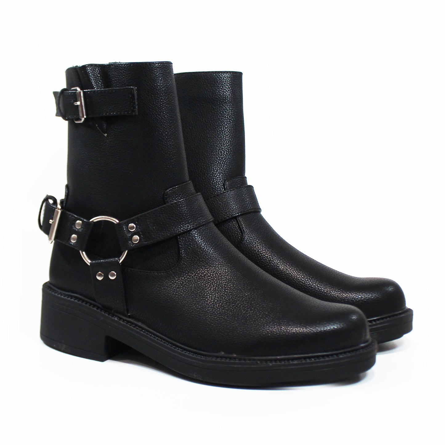 Bota Biker Negro Semipiel de Dama SENTIES