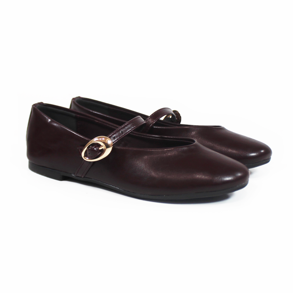 Flat Mary Jane Vino con Confort LADY PAULINA