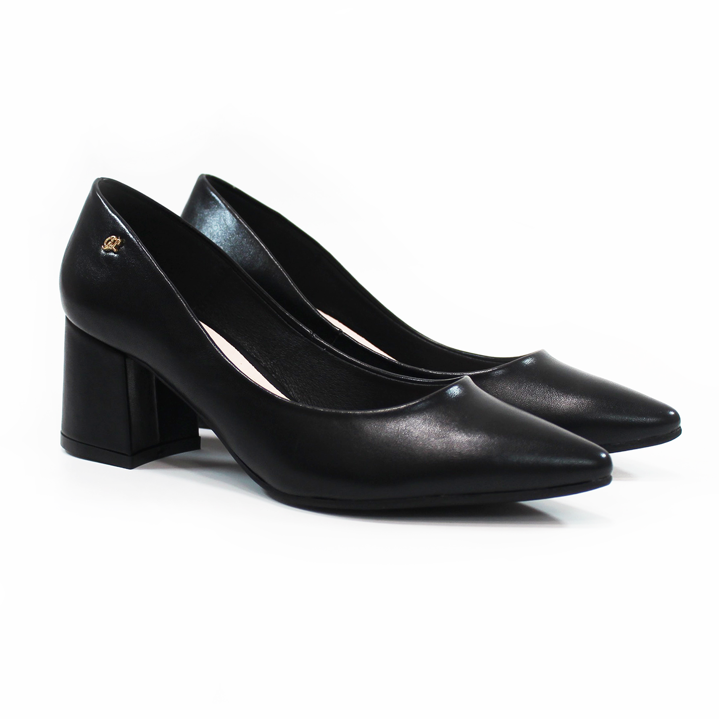 Zapatilla Tacón Bajo Cuadrado Negro con Memory Foam de Dama G.LOREN