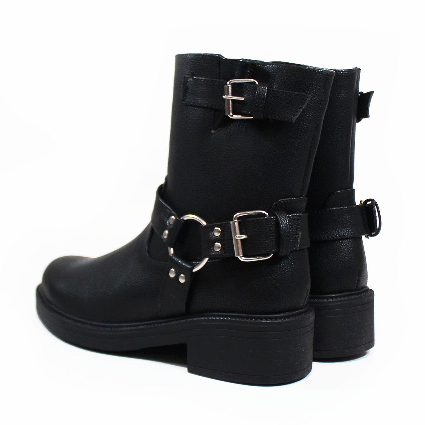 Bota Biker Negro Semipiel de Dama SENTIES