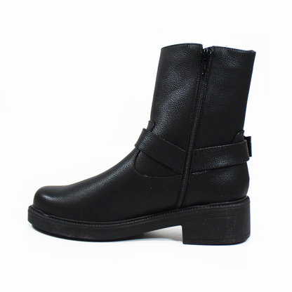Bota Biker Negro Semipiel de Dama SENTIES