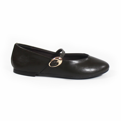 Flat Mary Jane Verde Olivo con Confort LADY PAULINA