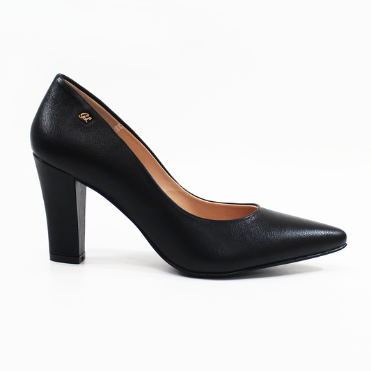 Zapatilla Negra de Tacón Grueso con Memory Foam de Dama G.LOREN