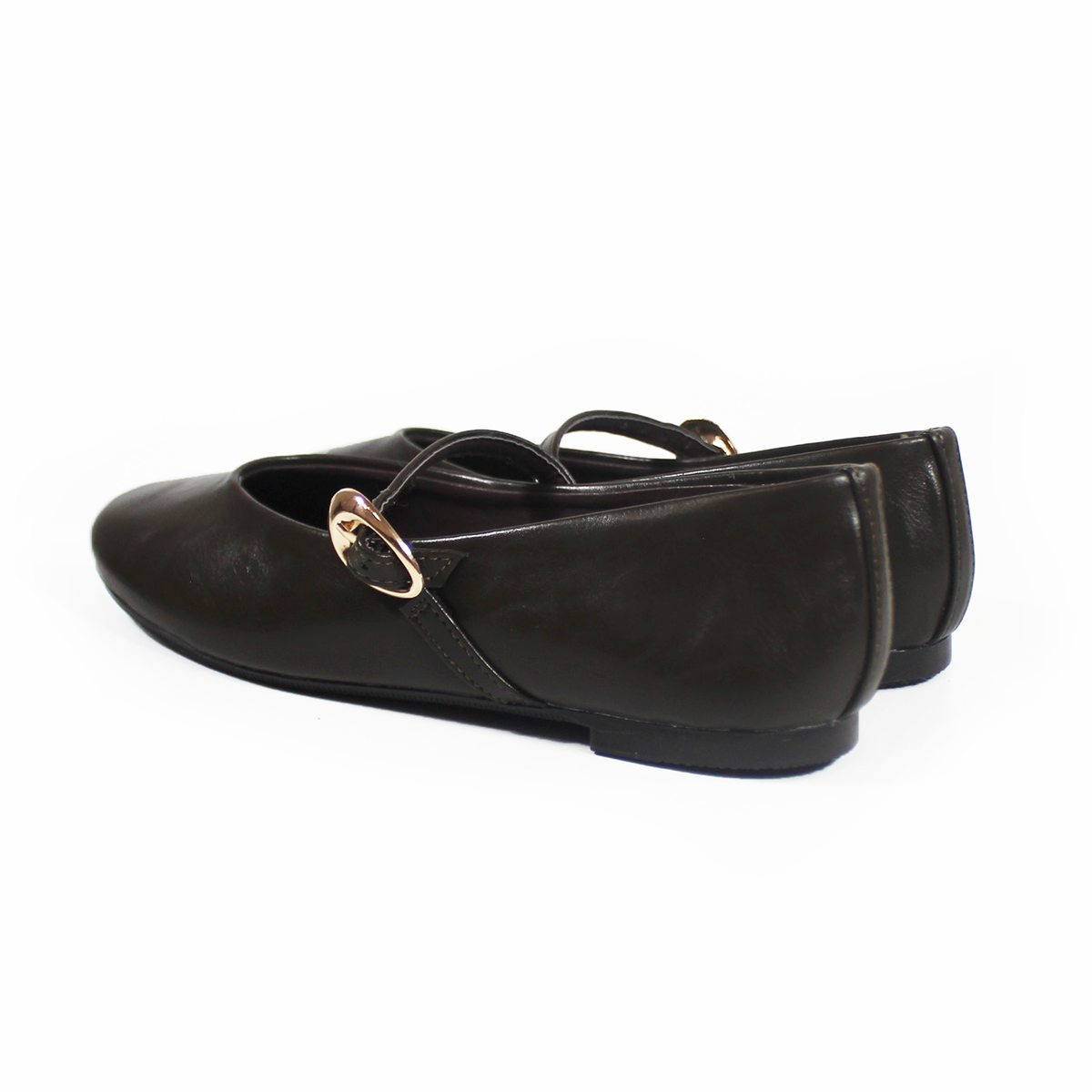 Flat Mary Jane Verde Olivo con Confort LADY PAULINA