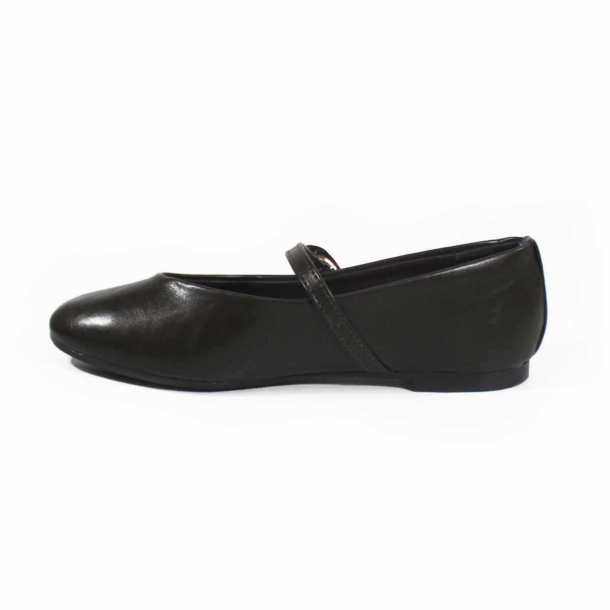 Flat Mary Jane Verde Olivo con Confort LADY PAULINA