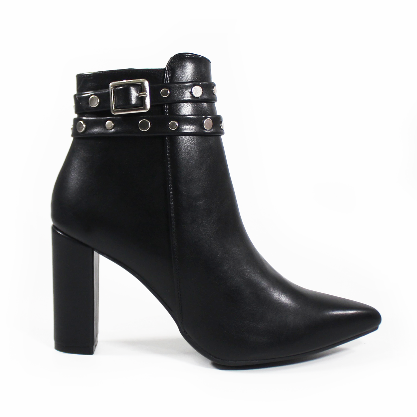 Botín de Vestir Puntal Negro con Cinto con Estoperoles de Dama LADY PAULINA