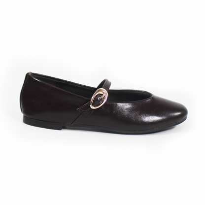 Flat Mary Jane Moka con Confort LADY PAULINA