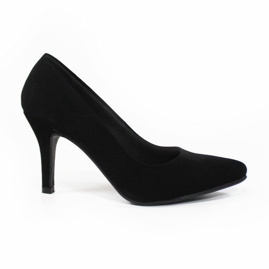 Zapatilla Confort Negro Ante LADY PAULINA