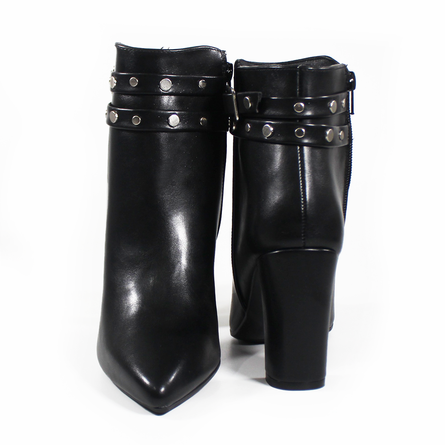 Botín de Vestir Puntal Negro con Cinto con Estoperoles de Dama LADY PAULINA