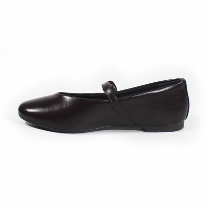 Flat Mary Jane Moka con Confort LADY PAULINA