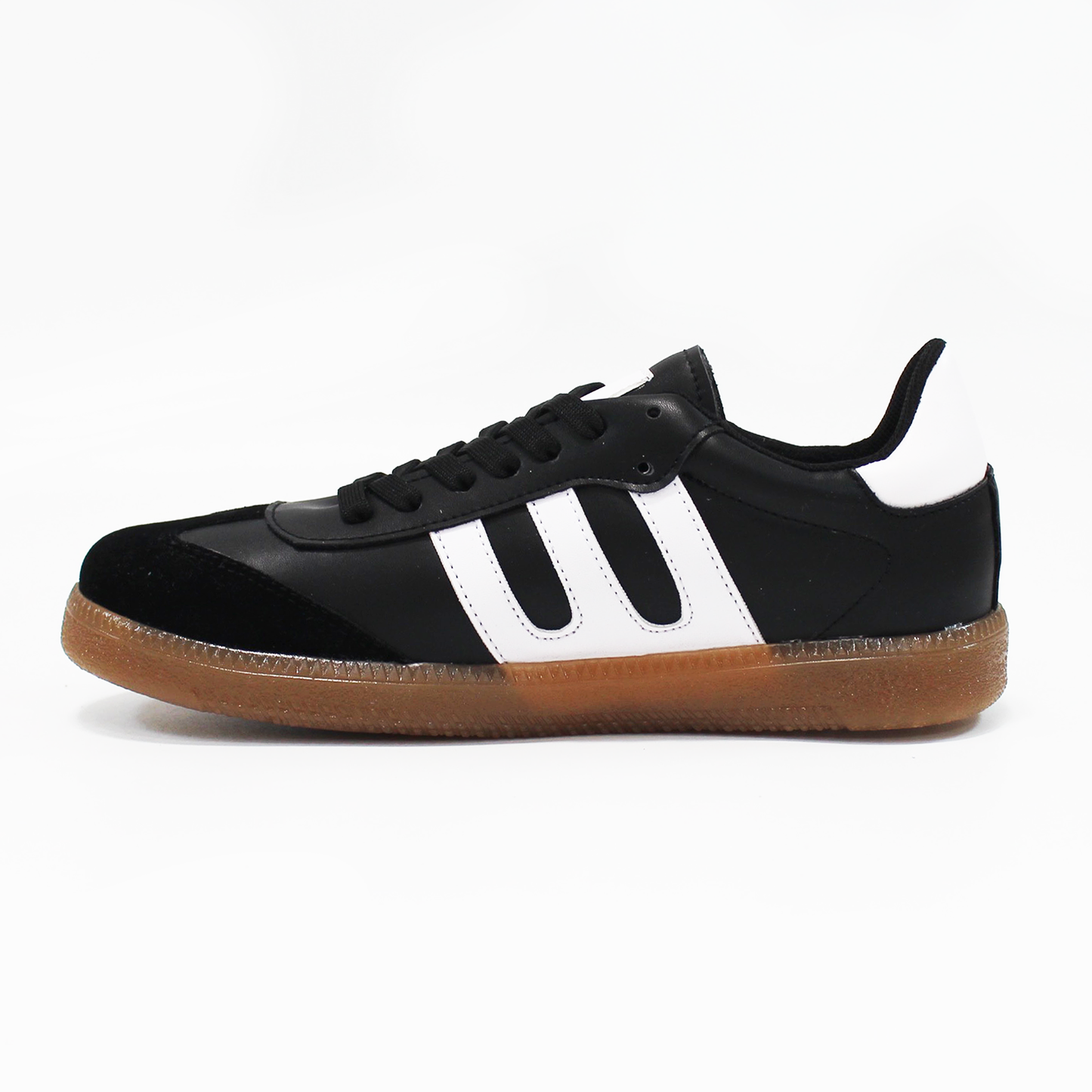 Tenis Sneaker tipo Samba Negro con Blanco de Dama TACZA