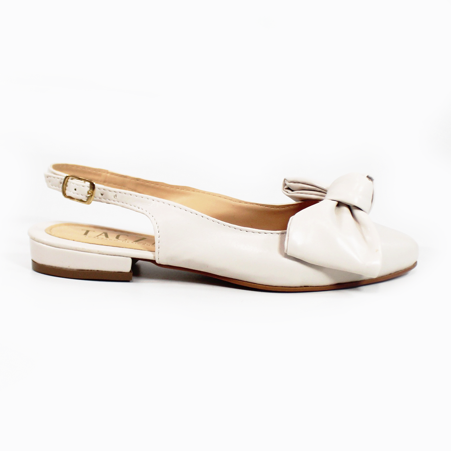 Flat Slingback Puntal con Moño Late de Dama TACZA