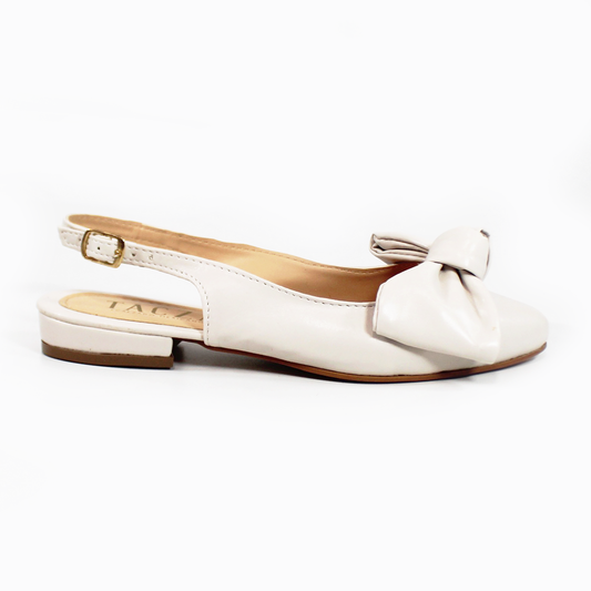 Flat Slingback Puntal con Moño Late de Dama TACZA