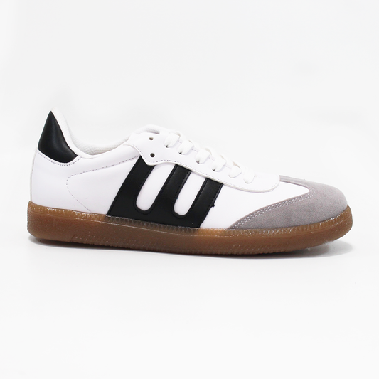 Tenis Sneaker tipo Samba Blanco con Negro de Dama TACZA