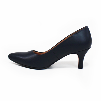 Zapatilla Confort Tacón Delgado Azul Marino de Dama LADY PAULINA