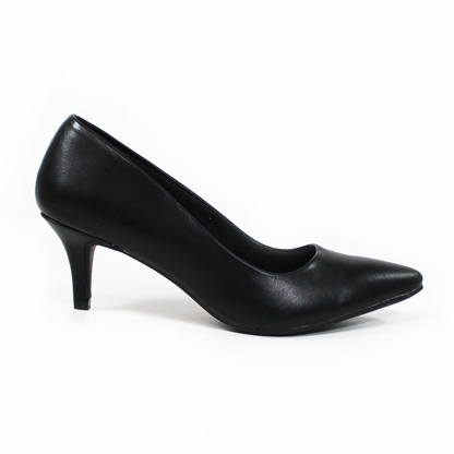 Zapatilla Confort Bajita Negro Tacón Delgado LADY PAULINA