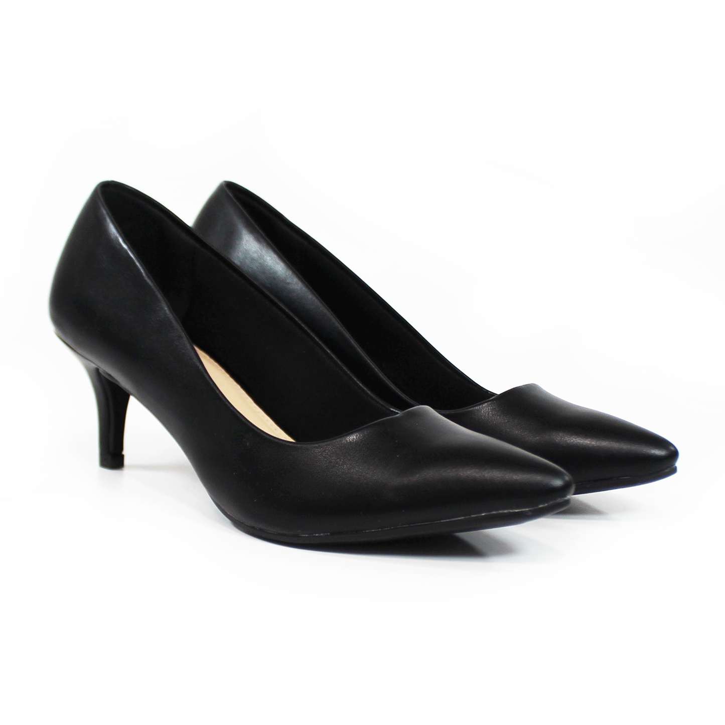 Zapatilla Confort Bajita Negro Tacón Delgado LADY PAULINA