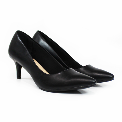 Zapatilla Confort Bajita Negro Tacón Delgado LADY PAULINA