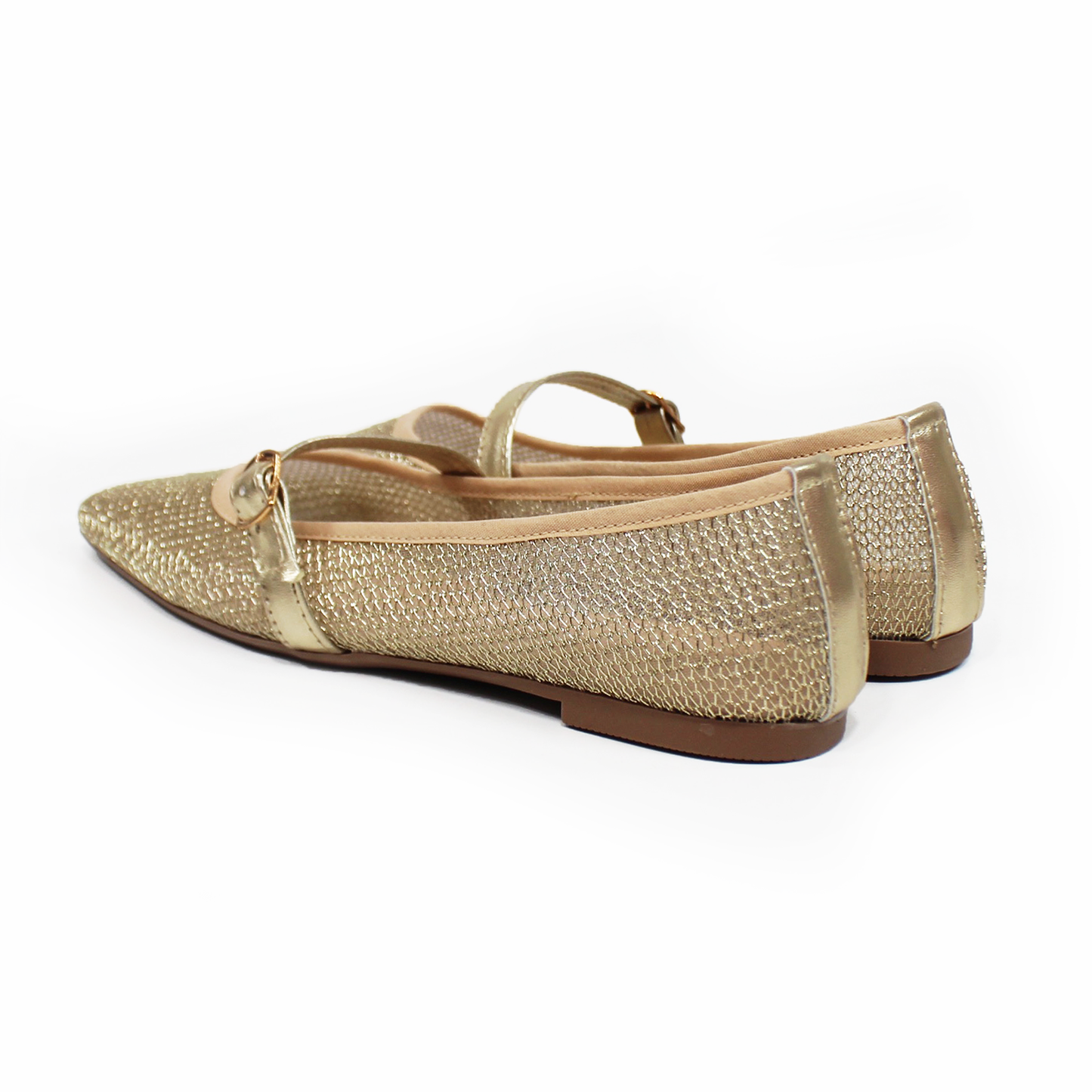 Flat Malla Dorado Mary Jane TACZA