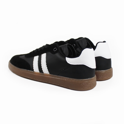 Sneaker Negro con Blanco dupe Samba de Dama TACZA