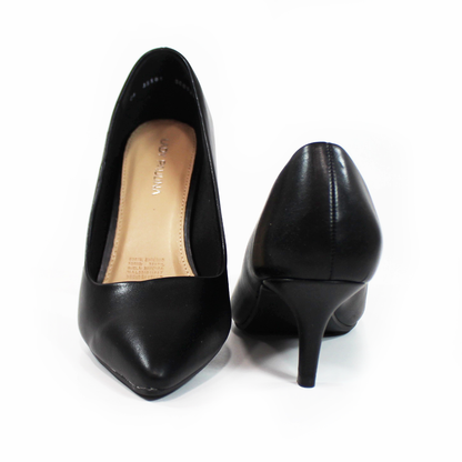 Zapatilla Confort Bajita Negro Tacón Delgado LADY PAULINA