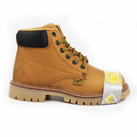 Bota de Trabajo con Casco de Acero Clásica Working Topo Crazy para Caballero PMA
