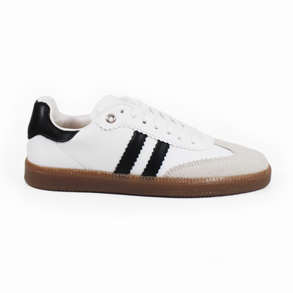 Sneaker Blanco con Negro dupe Samba de Dama TACZA