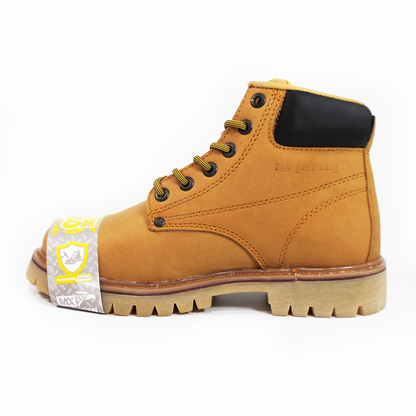 Bota de Trabajo con Casco de Acero Clásica Working Topo Crazy para Caballero PMA