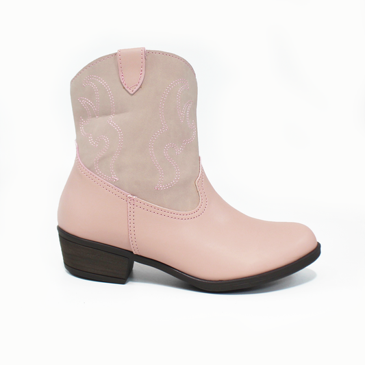 Bota Vaquera de Niña Rosa con Bordado JAKUNA