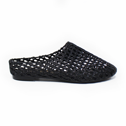 Flat Jelly Mesh de Plástico Negro de Dama TACZA